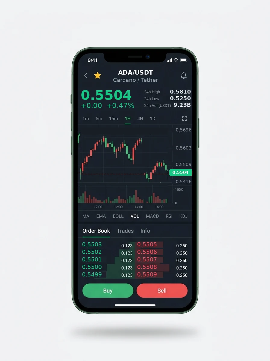 The same portfolio view on a phone screen The same portfolio view on a phone screen